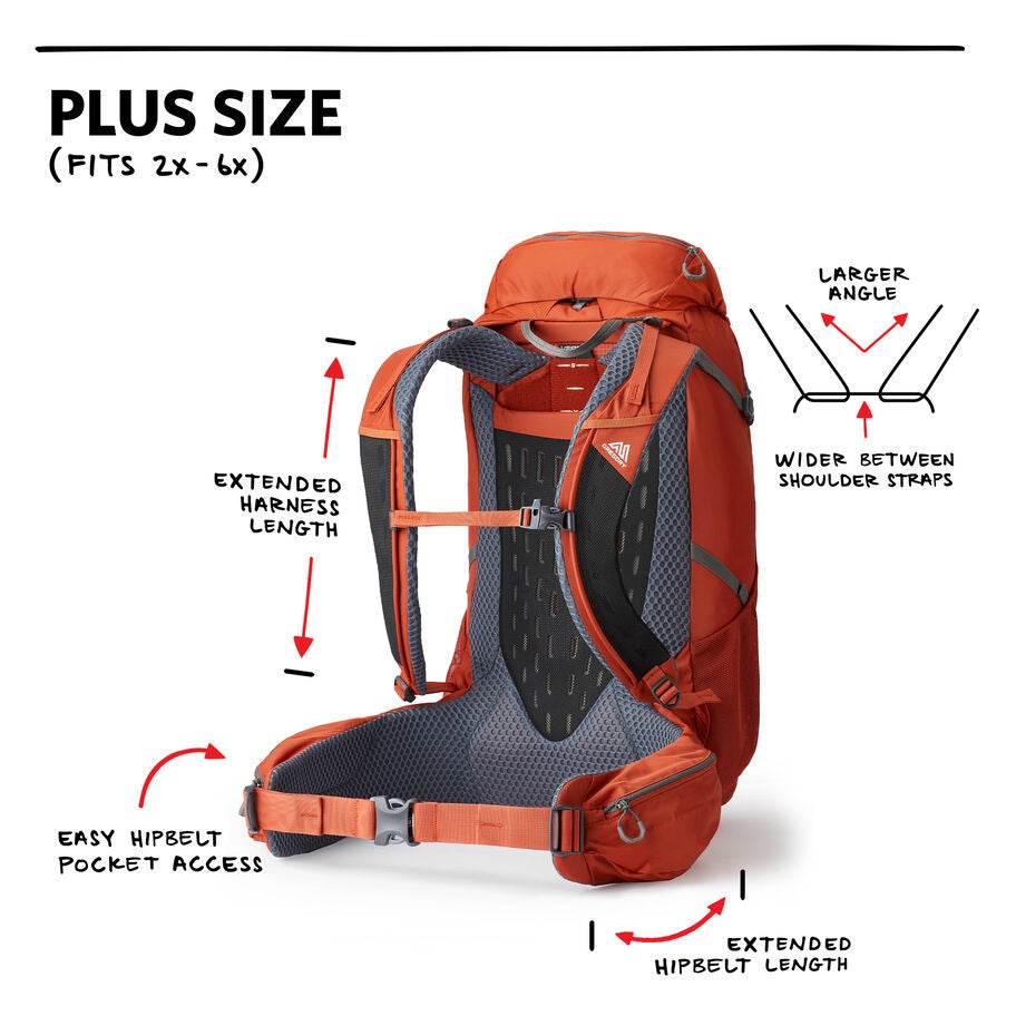 Stout 45 Plus Size in the color Outlet | Spark Orange. image number 3