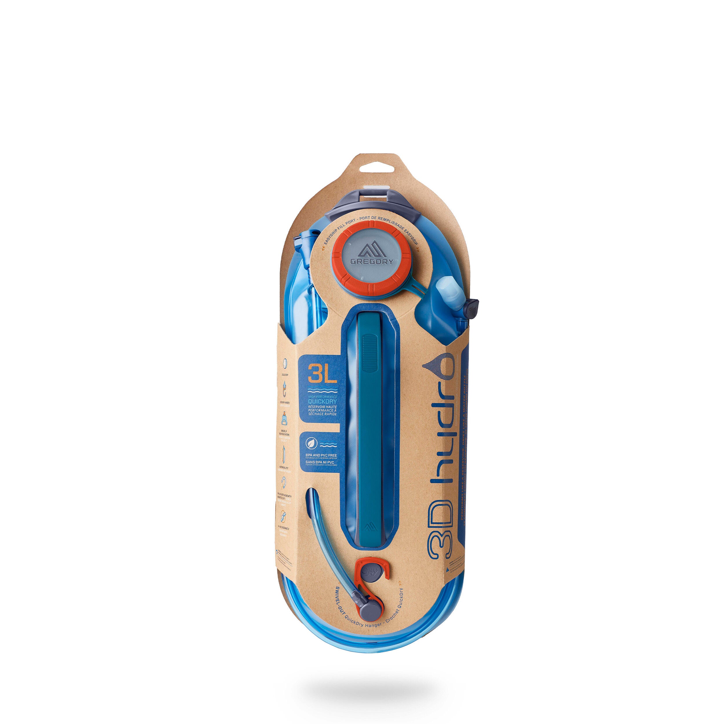 Gregory 3D Hydro 3L Reservoir in the color Ocean/Orange. image number 3