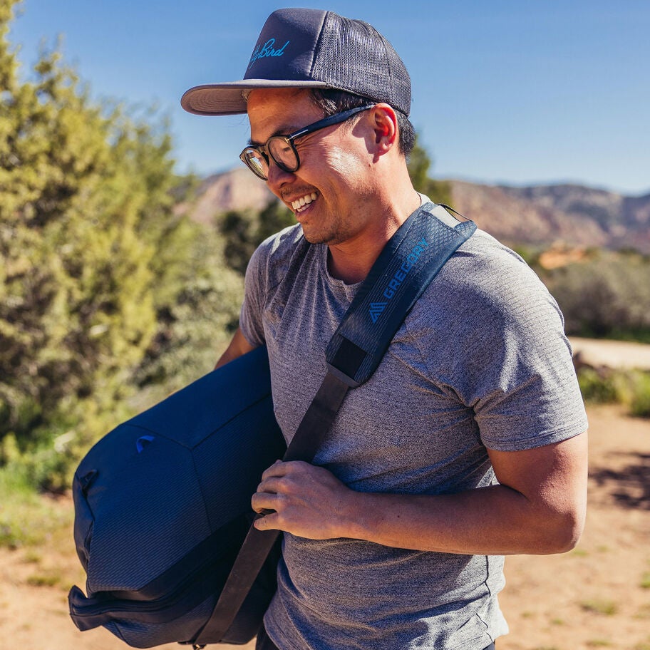 Alpaca Wide-Mouth Duffel 50 in the color Outlet | Slate Blue. image number 8