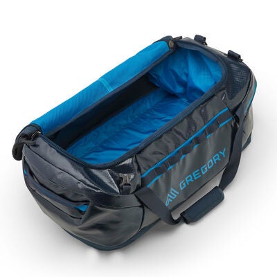 Alpaca Duffel 60 in the color Slate Blue.