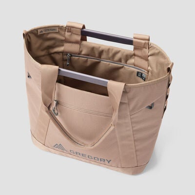 Alpaca Utility Tote 35 in the color Mirage Tan.