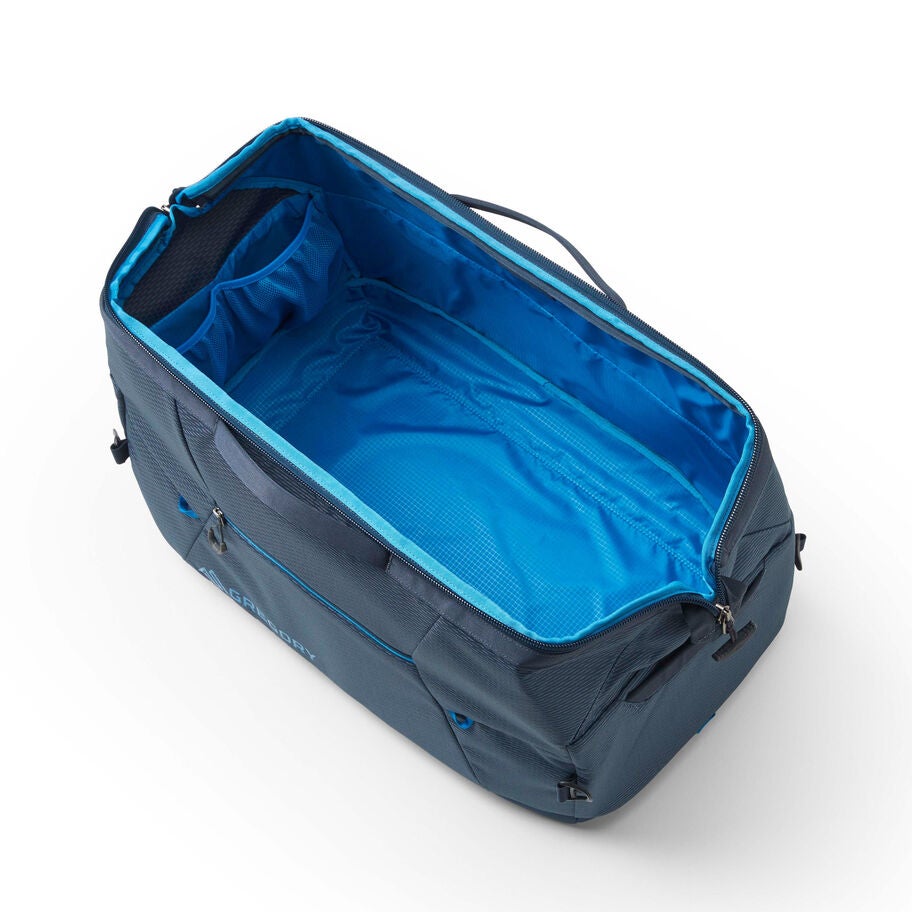 Alpaca Wide-Mouth Duffel 50 in the color Outlet | Slate Blue. image number 2