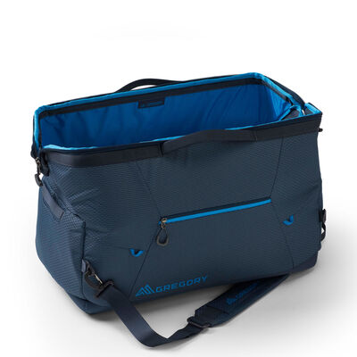 Alpaca Wide-Mouth Duffel 50 in the color Slate Blue.